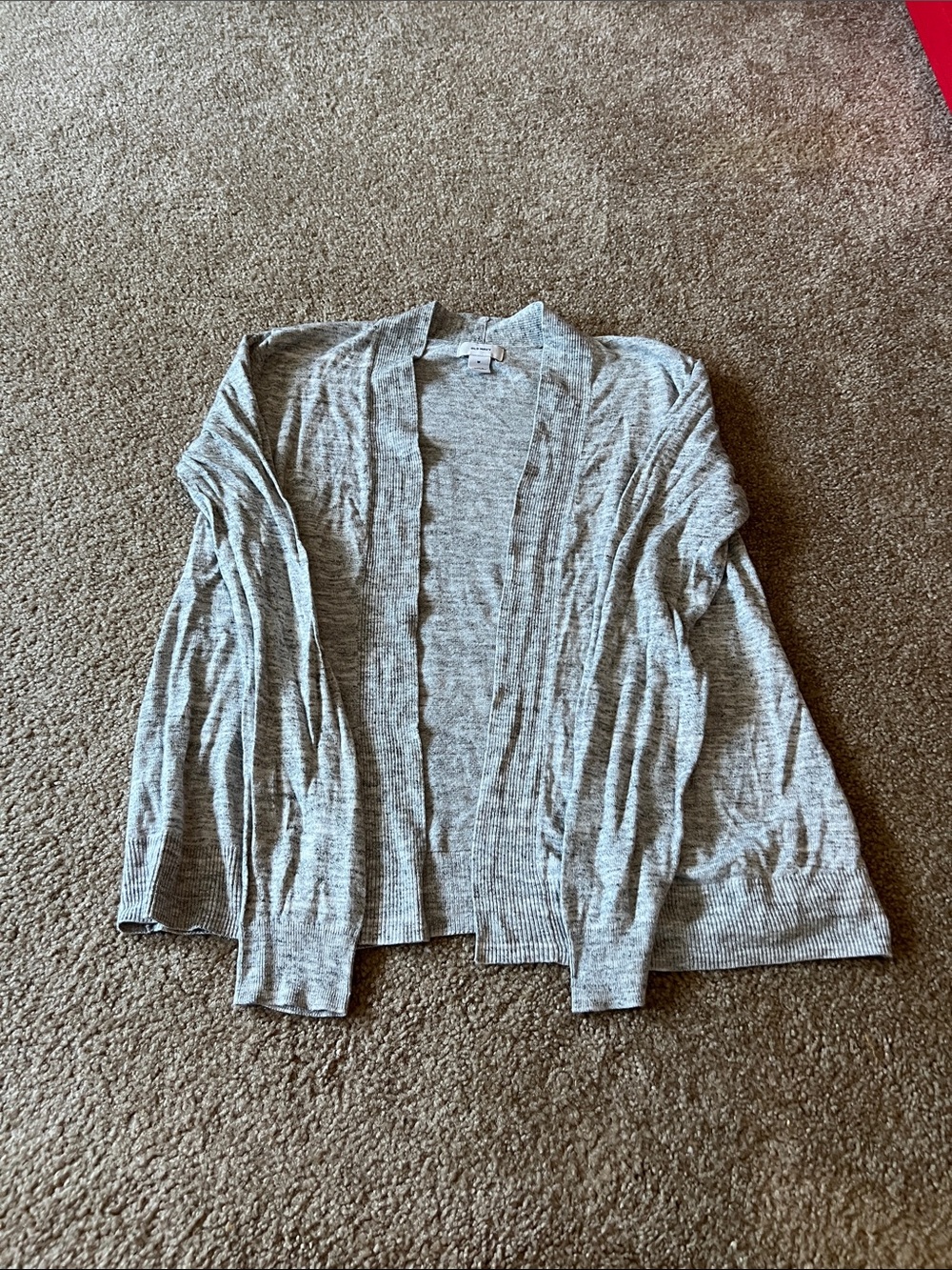 Old Navy Light Gray Open-Front Cardigan
